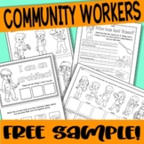 Morning work community workers thematic unit worksheets - 