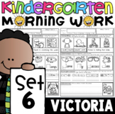 Mornings Made Easy! Kindergarten Morning Work SET SIX for 