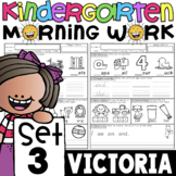 Mornings Made Easy! Kindergarten Morning Work SET THREE fo