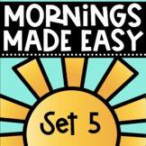 Mornings Made Easy Set Five! First Grade Morning Work By T