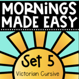 Mornings Made Easy Set Five! First Grade Morning Work in V