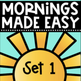 Mornings Made Easy Set One! First Grade Literacy Morning Work