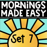 Mornings Made Easy Set Seven! First Grade Morning Work By 
