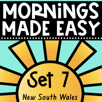 Preview of Mornings Made Easy Set Seven! First Grade Morning Work in NSW Foundation Font