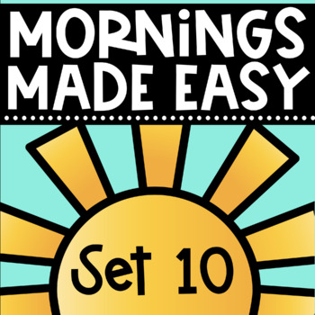 Preview of Mornings Made Easy Set Ten! First Grade Morning Work By Tweet Resources
