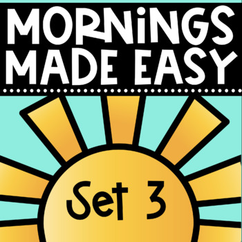 Preview of Mornings Made Easy Set Three! First Grade Morning Work By Tweet Resources