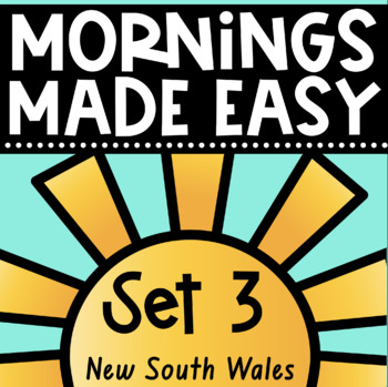 Preview of Mornings Made Easy Set Three! First Grade Morning Work in NSW Foundation Font