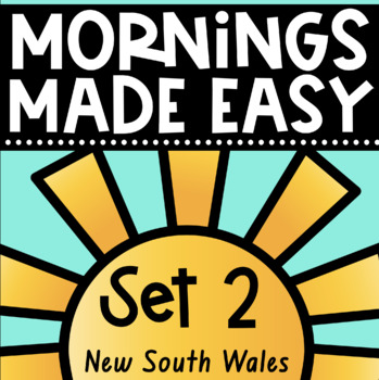 Preview of Mornings Made Easy Set Two! First Grade Morning Work in NSW Foundation Font
