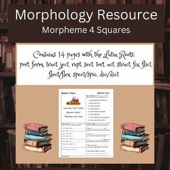 Preview of Morpheme 4 Squares: Set A Roots