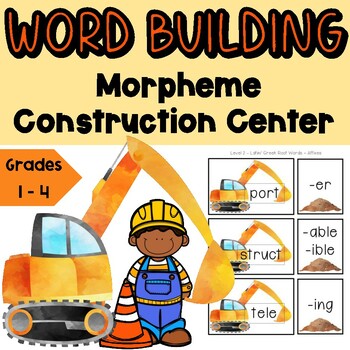 Preview of Morpheme Word Builders | Grades 1 - 4 | Prefix Suffix Root | Science of Reading