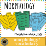 Morpheme Word Lists (Science of Reading, Morphology, Struc