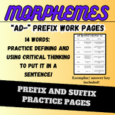 Morphemes: 'ad-' Prefix Practice
