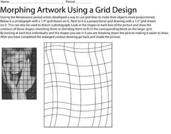 Preview of Morphing a Photo Grid Worksheet