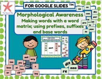 Preview of Morphological Awareness: Making words with prefixes, suffixes and base words