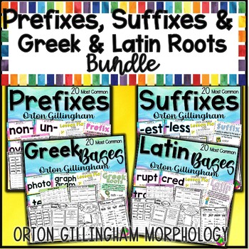 Preview of Morphology Activities Bundle - Greek & Latin Roots, Suffixes & Prefixes BUNDLE