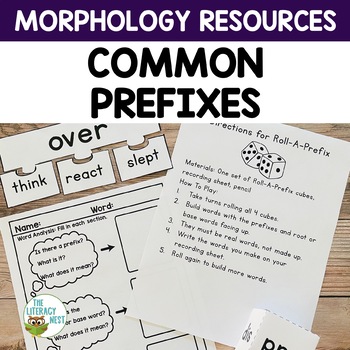 Preview of Morphology Activities Common Prefixes Orton-Gillingham Resources