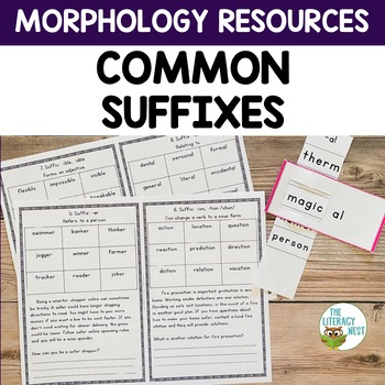 Preview of Morphology Activities Common Suffixes