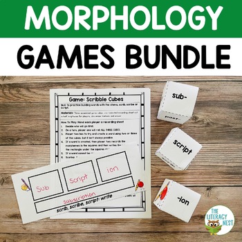 Preview of Morphology Activities Games Bundle for Orton-Gillingham Lessons