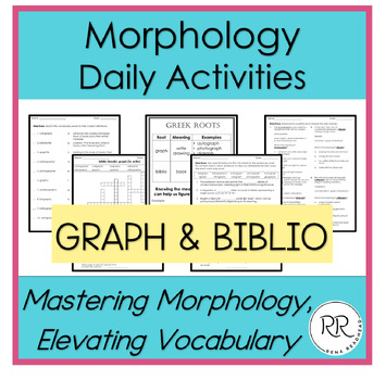 Preview of Morphology Activities (Middle School Vocabulary Activities) Graph/Biblio