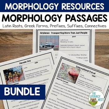 Preview of Morphology Activities Passages for Prefixes, Suffixes, Roots, Greek Forms
