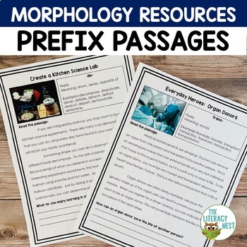 Preview of Morphology Activities Prefixes Reading Passages for Orton-Gillingham