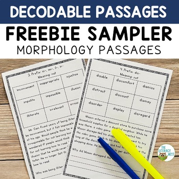 Preview of Morphology Activities Prefixes and Suffixes Passages FREEBIE