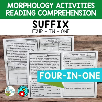 Preview of Morphology Activities Suffixes Vocabulary and Reading Comprehension