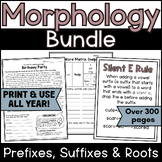Morphology BUNDLE | Word Sum Notebook | Word Wall | Readin
