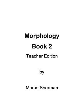 Preview of Morphology Book 2 Teacher Edition