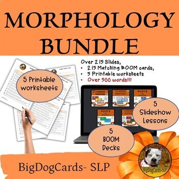 Preview of Morphology Activities  Bundle For speech Therapy GOOGLE, BOOM & Worksheets