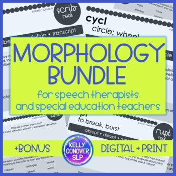Preview of Morphology Bundle - Prefixes, Roots, Suffixes for Speech Therapy and SPED