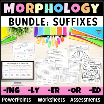Preview of Morphology Bundle | Suffixes: -ed, -ing, -ly, -er and -or