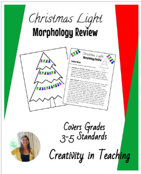 Preview of Morphology Christmas Lights Activity