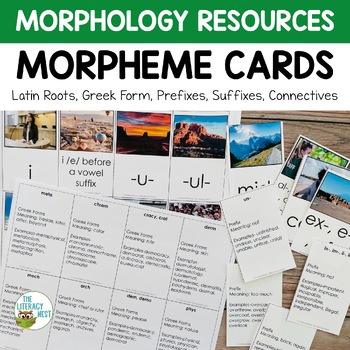 Preview of Morphology Flash Cards for Prefixes, Suffixes, Roots, Greek Forms