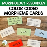 Morphology Flash Cards for Prefixes, Suffixes, Roots, Greek Forms