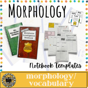 Preview of Morphology Notebook Pages and Word Matrix Mat (Science of Reading, morphology)