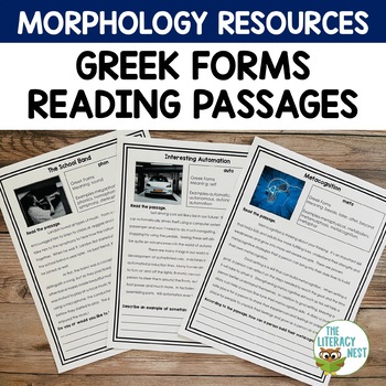 Preview of Morphology Reading Passages for Greek Forms 