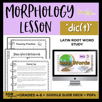 Preview of Morphology Root Study: Activities for Latin Root Word 'Dict'