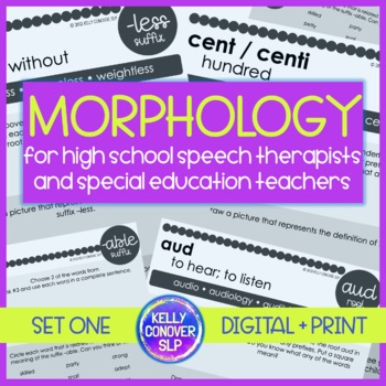 Preview of Morphology - Roots, Prefixes, and Suffixes for Middle/High School SLPs