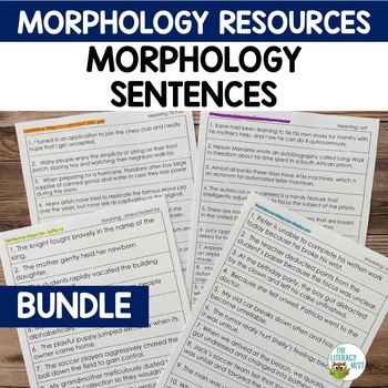 Preview of Morphology Activities Sentences Prefixes, Suffixes, Latin Roots, Greek Forms