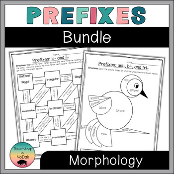 Preview of Morphology Bundle - Prefix Slideshows and Practice Sheets