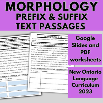 Preview of Morphology Text Passages Bundle - Prefixes and Suffixes - Printable/Digital