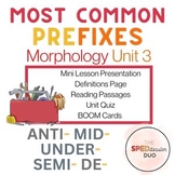 Morphology Unit 3 - Most Common Prefixes (anti, mid, semi,