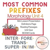 Morphology Unit 4 - Most Common Prefixes (inter, fore, tra