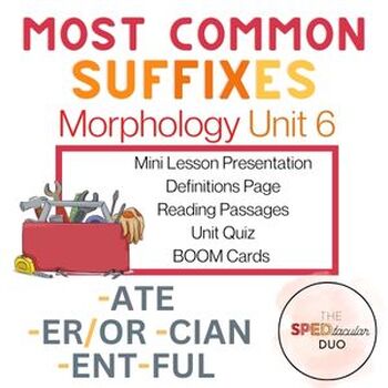 Preview of Morphology Unit 6 - Most Common Suffixes (ate, cian, ent, ful, er/or)