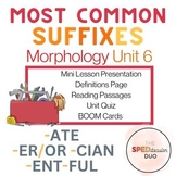 Morphology Unit 6 - Most Common Suffixes (ate, cian, ent, 