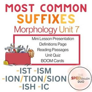 Preview of Morphology Unit 7 - Most Common Suffixes (ist, ism, ish, ion/tion/sion, ic)
