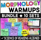 Morphology Warmups BUNDLE - Science of Reading Aligned Res