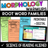 Morphology Warmups Set 7: Root Word Families - SOR Aligned