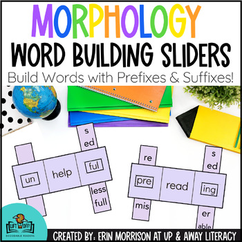 Preview of Morphology Word Building Sliders with Prefixes and Suffixes
